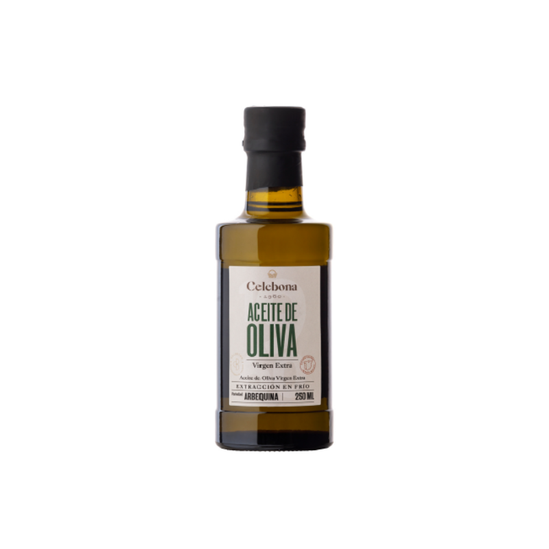 Celebona - Botella de AOVE Arbequina 250ml Aceite de Oliva Virgen Extra